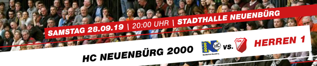 TuS Schutterwald Herren 1 vs. HC Neunebürg 2000 | Samstag 28.09.19 | 20:00 Uhr | Neunbürg