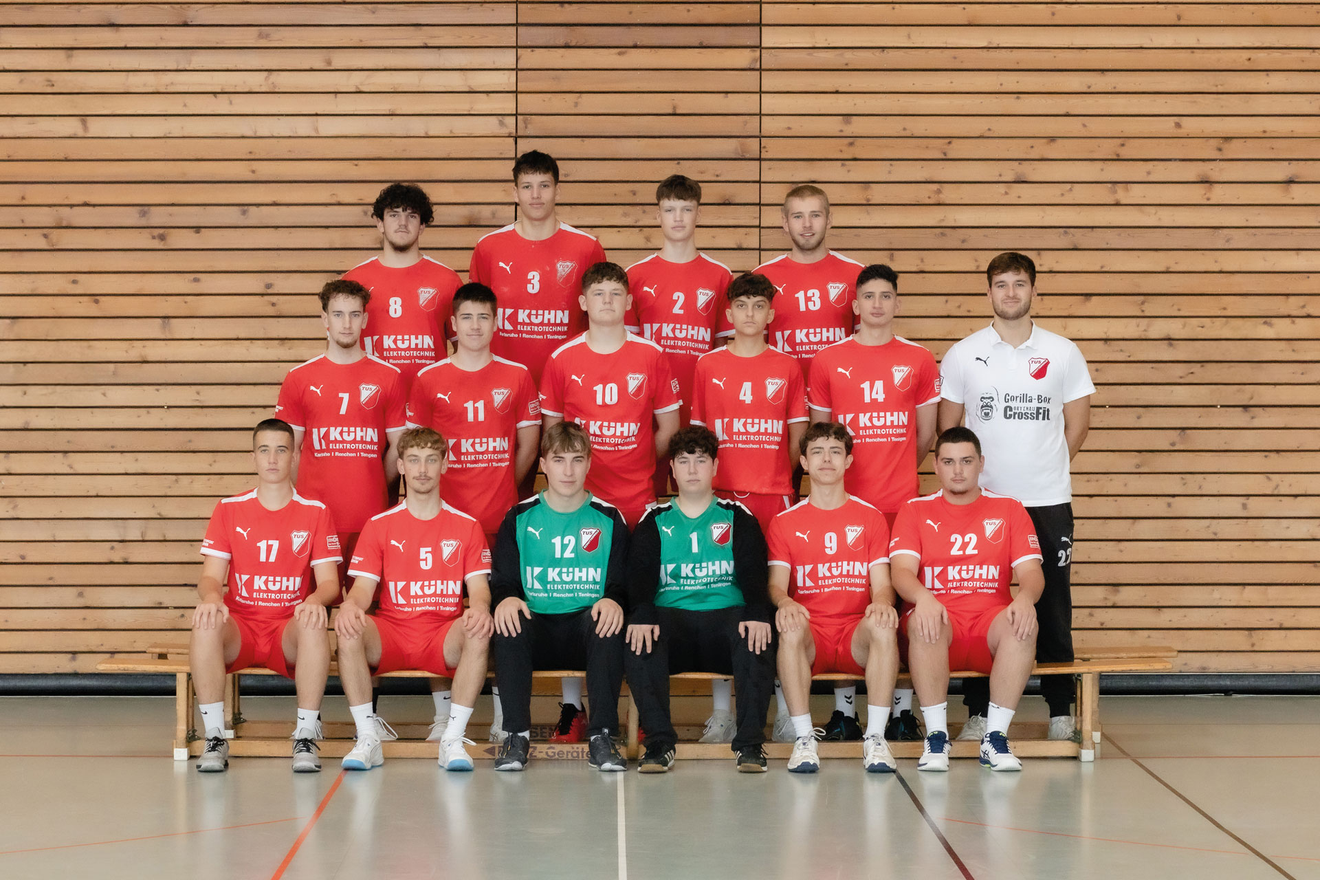 Mannschaftsbild A-Jugend TuS Schutterwald - die roten Teufel der Ortenau - Saison 2025/26