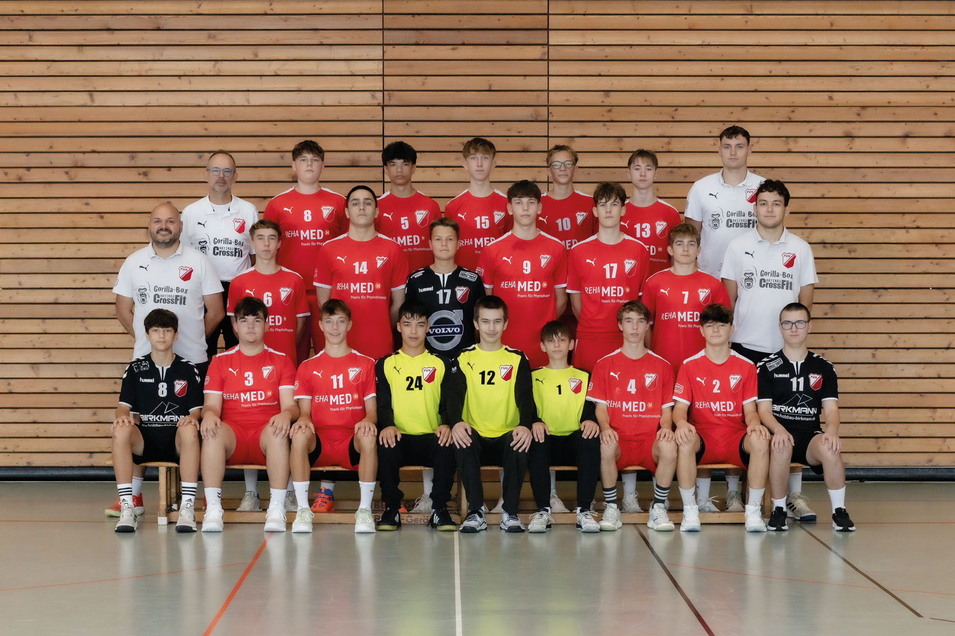 Mannschaftsbild B-Jugend TuS Schutterwald - die roten Teufel der Ortenau - Saison 2025/26