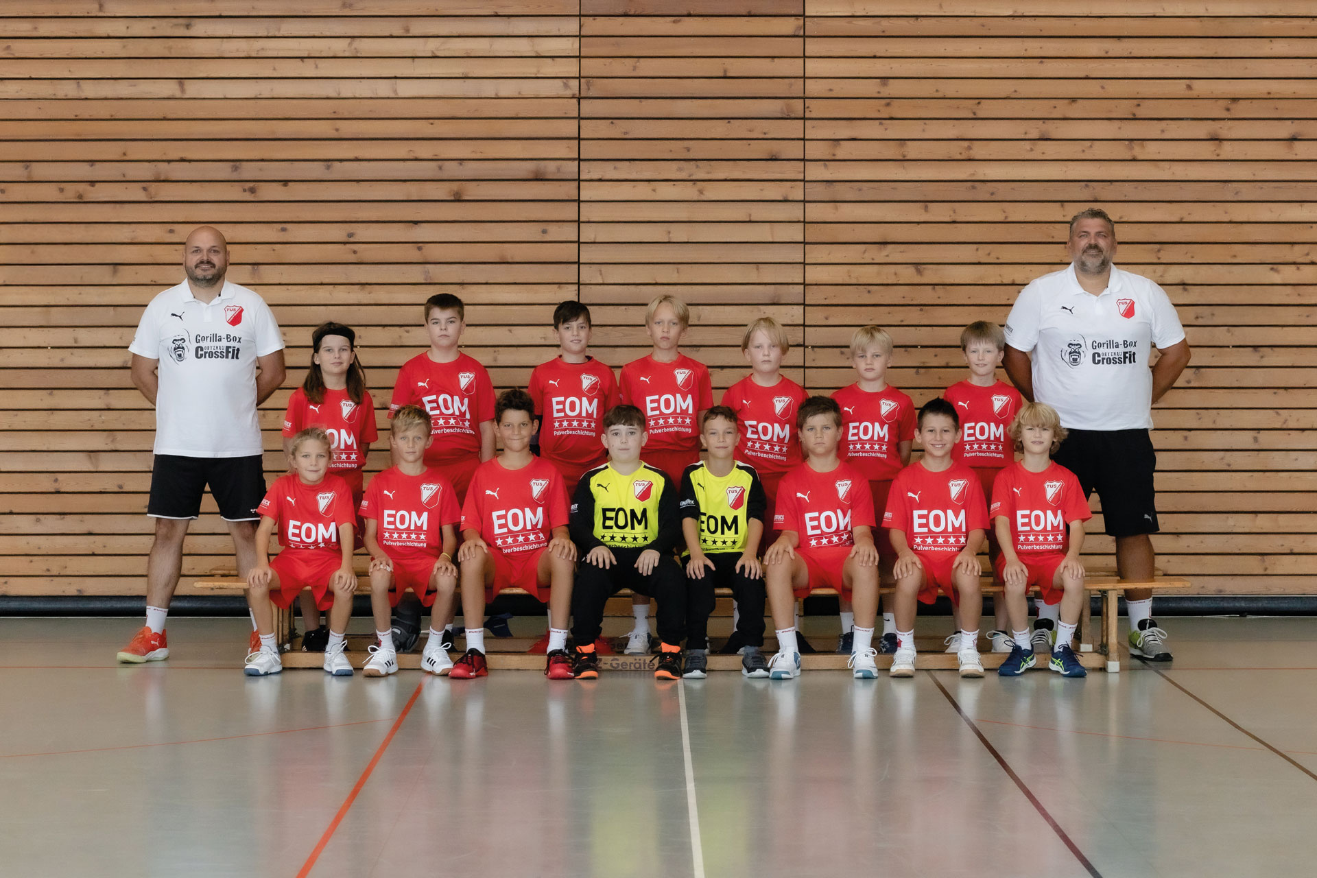 Mannschaftsbild E-Jugend TuS Schutterwald - die roten Teufel der Ortenau - Saison 2025/26